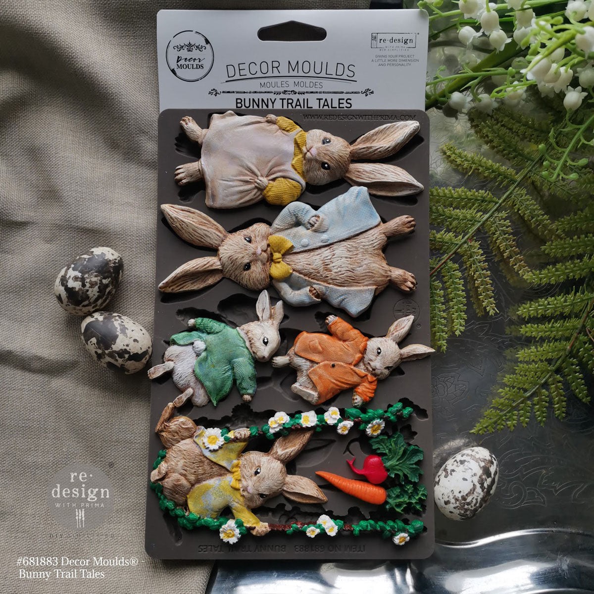 Bunny Trail Tales | 5" x 8" Silicone Décor Mould | Redesign with Prima
