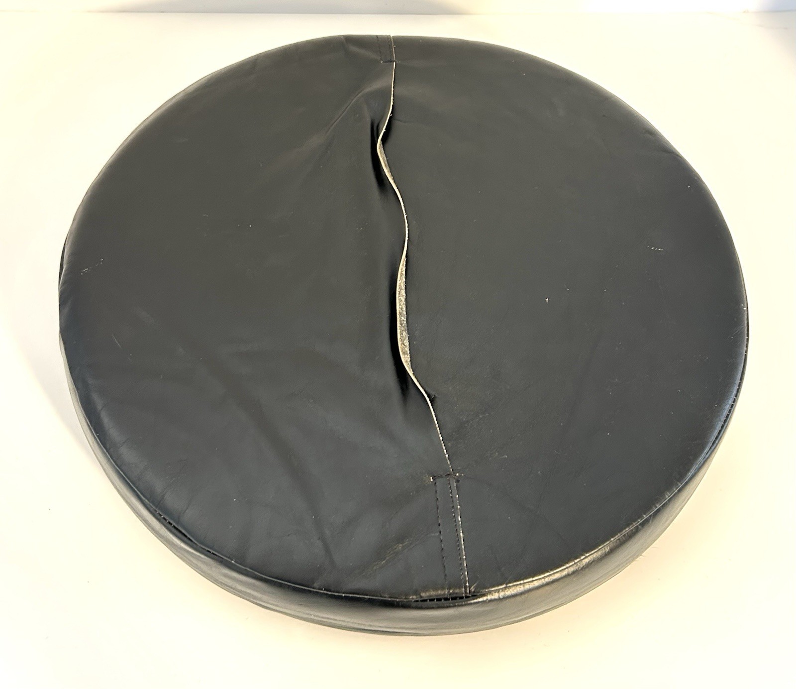 Pair of Vintage Authentic Zebra Hide Cushions - Safari African Animal Round 14”