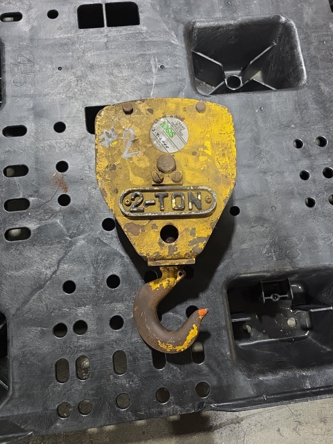 2 Ton 2 Sheave Crane Hoist Swivel Hook Snatch Block 4000 Lb Load