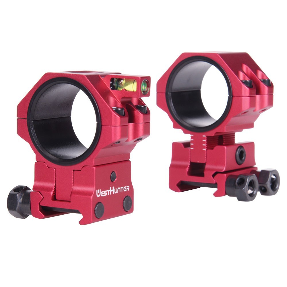 WestHunter 1"/30/34mm Scope Mount Rings Adjustable Picatinny Ring Bubble Level