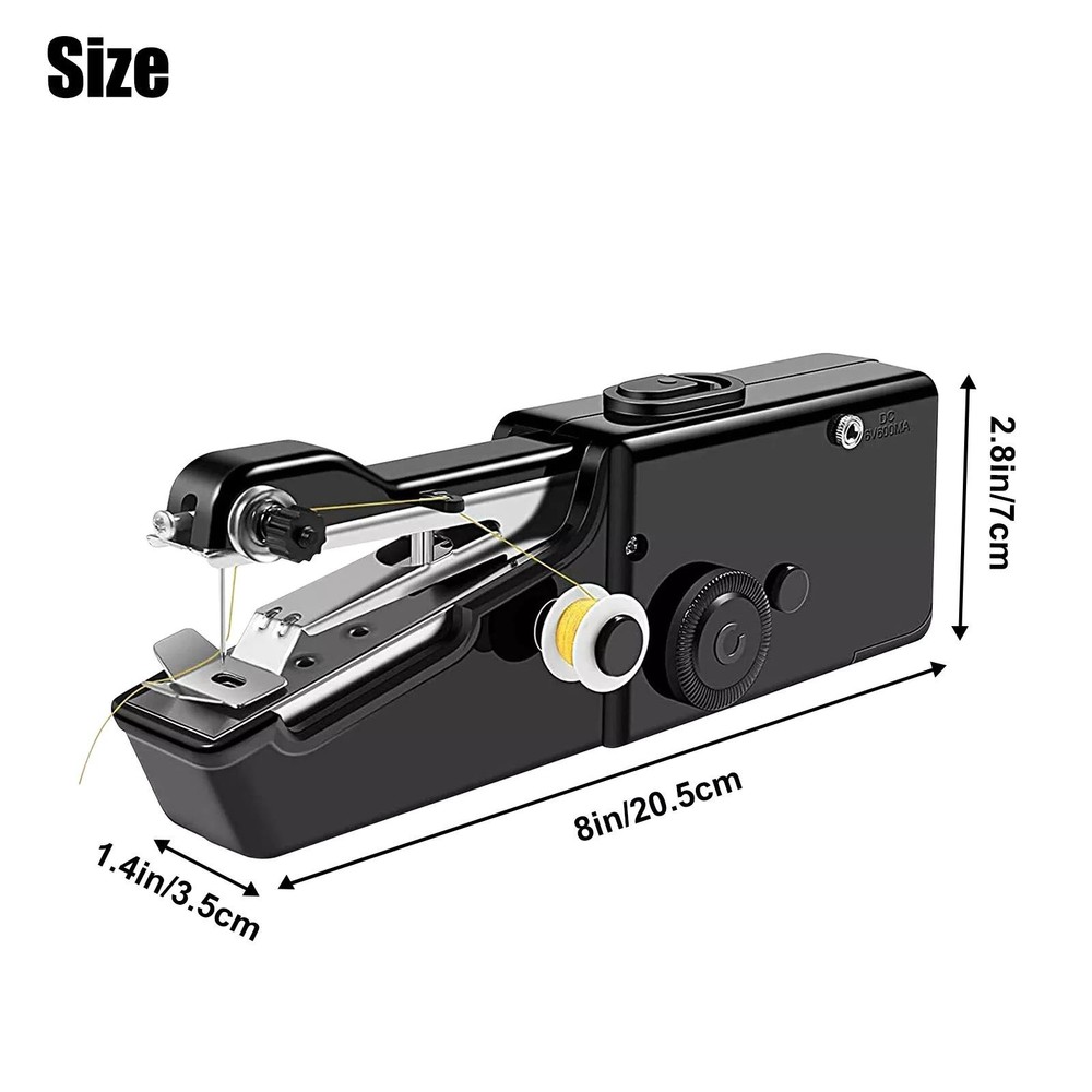 Handheld Mini Sewing Machine Stitch Electric Compact Tool w/ Accessories