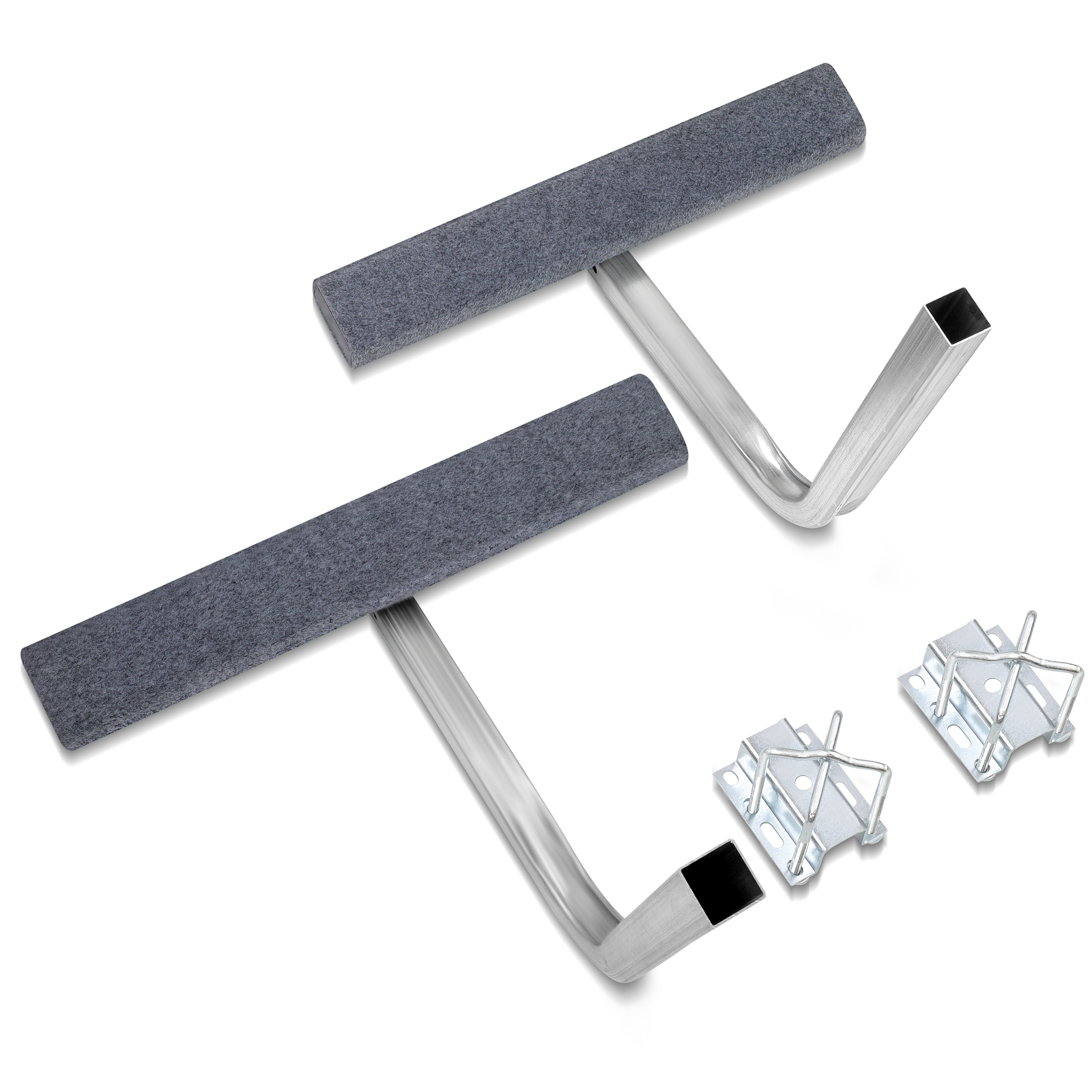 2' Boat Trailer Guides Bunk Side Board Guide Ons Carpeted Kit w/ Hardware