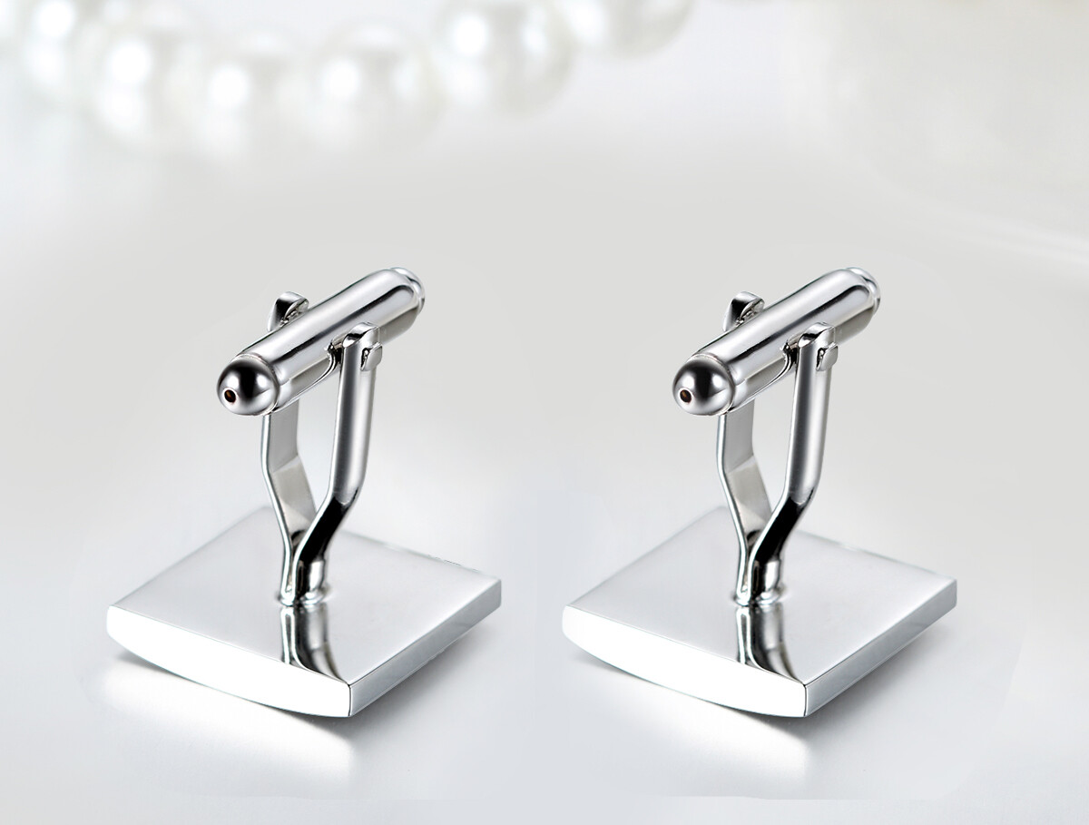 Carbon Fiber Steel Metal Curve Men's Wedding Shirt Copper Cufflinks Wedding