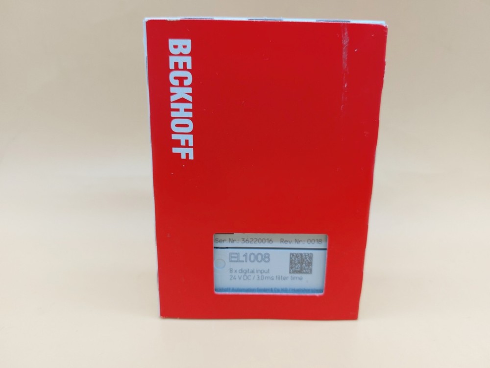 BECKHOFF EL1008 8-Channel Digital Input Clamp 24V DC Filter 3ms , NEW Original