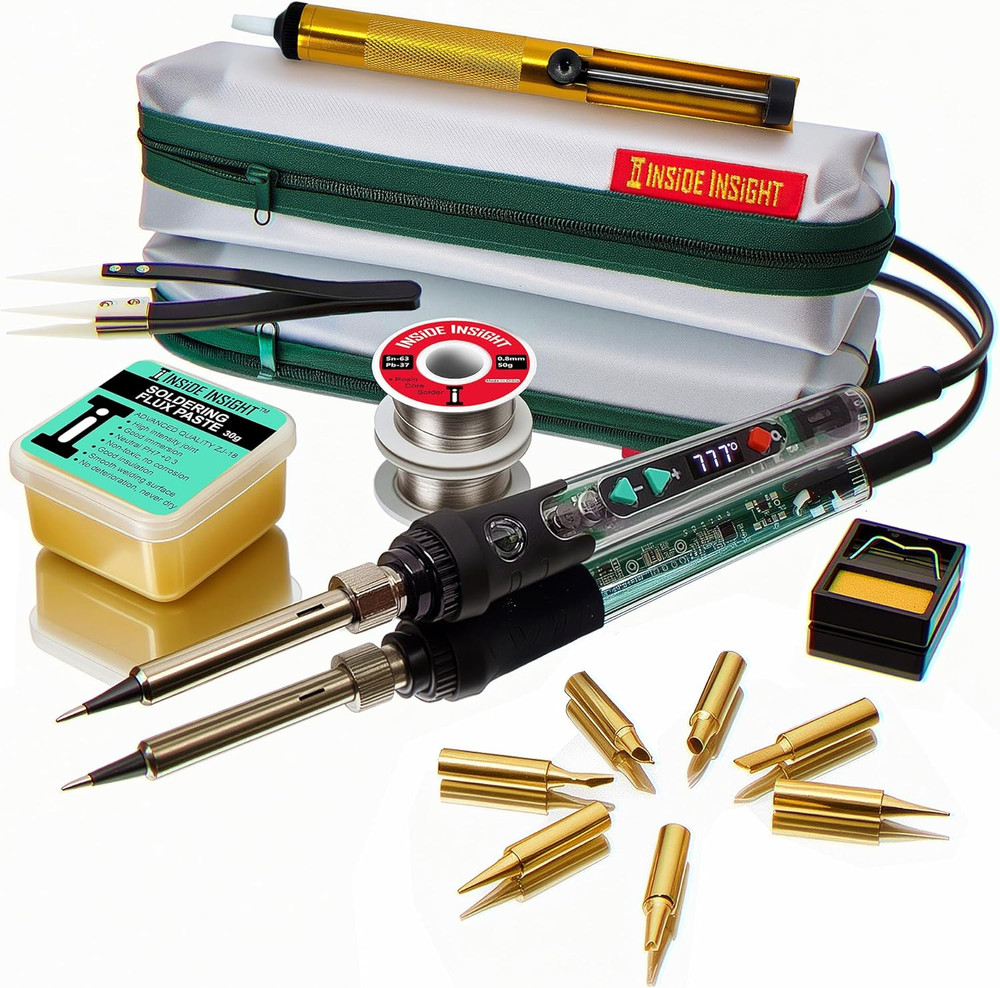 Lnside Lnsight 68W Adjustable Temperature Soldering Iron Kit for DIY Projects