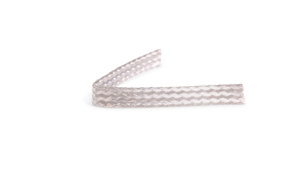 ACERBRAID Flat Braided Silver Plated Copper Wire for Electrical