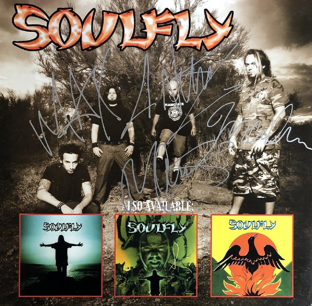 "Soulfly"- Album Sleeve Signed By 4