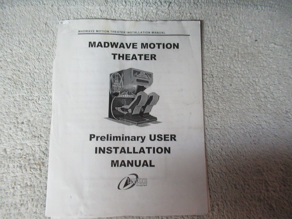 MADWAVE MOTION       arcade game manual
