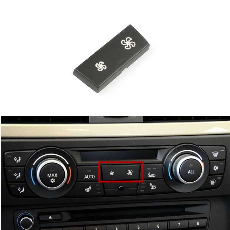 Black Car Front AC Fan Speed Button Replace Button Trim For BMW 3 E90 E92 X1 E84