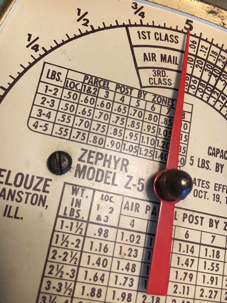 1968 Zephyr Model Z-5 Postal Scale
