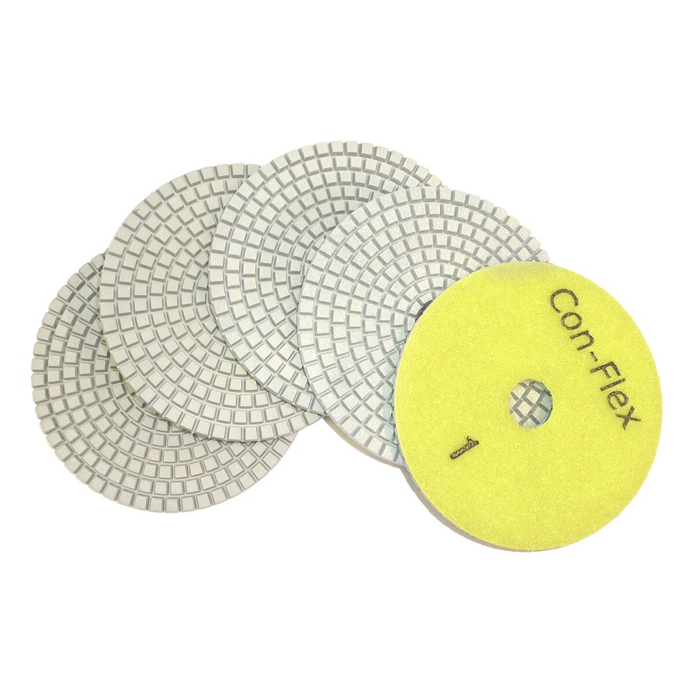 5" Con-Flex 5-Step Diamond Pads for Concrete