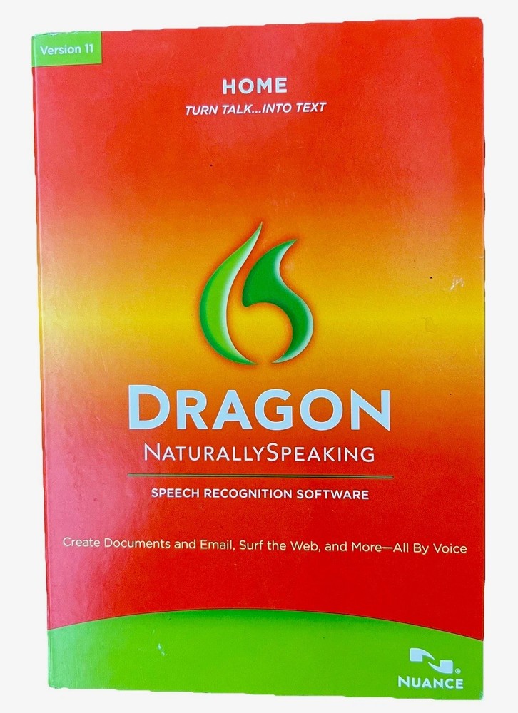 Dragon Nuance Naturally Speaking Home Version 11 Complete with Handset/Mic