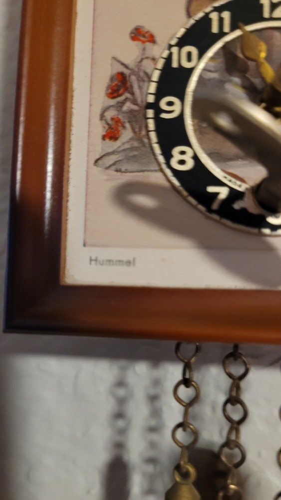 Hummel Mini Pendulum Clock West Germany Box Key Pendulum Vintage Working