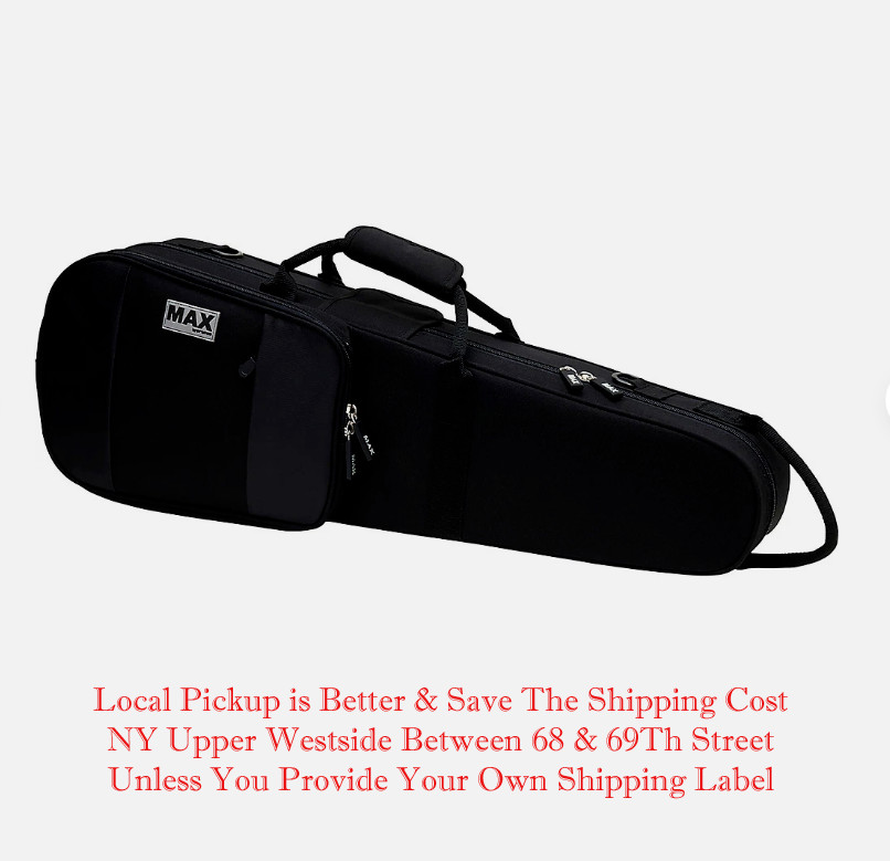 NY Protec MX044 4/4 Size MAX Shaped Violin Case - Black MAX By Protec Pickup