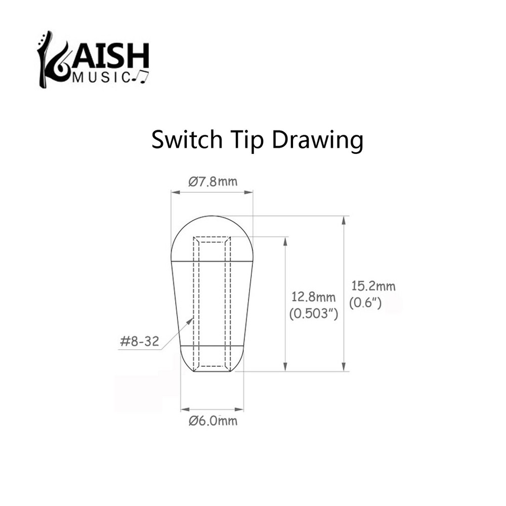 10pcs American Thread Toggle Switch Tip Cap for Gibson with Switchcraft Switch
