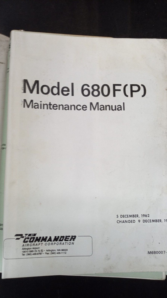 Twin commander model 680F(P) maintenance manual