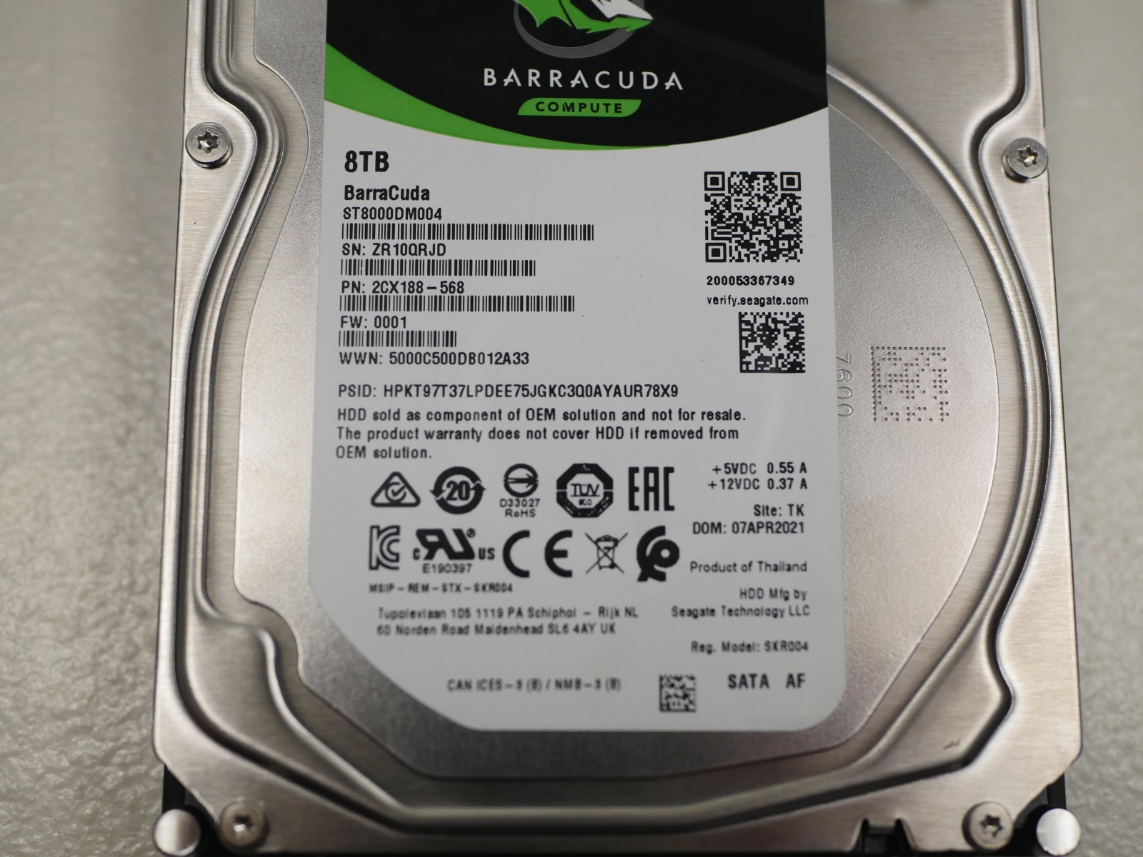 Seagate Barracuda 8TB Internal HDD 5.4K 6Gbps 3.5" ST8000DM004 *VOLUME DISCOUNT