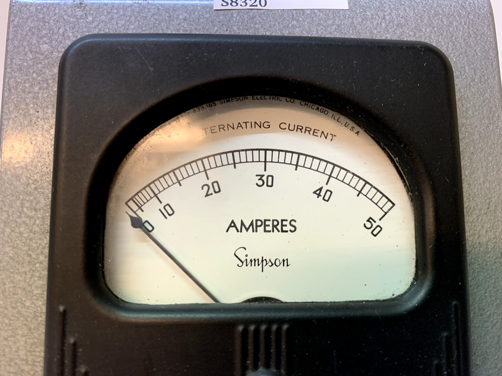Simpson Amperes Meter Panel S8320