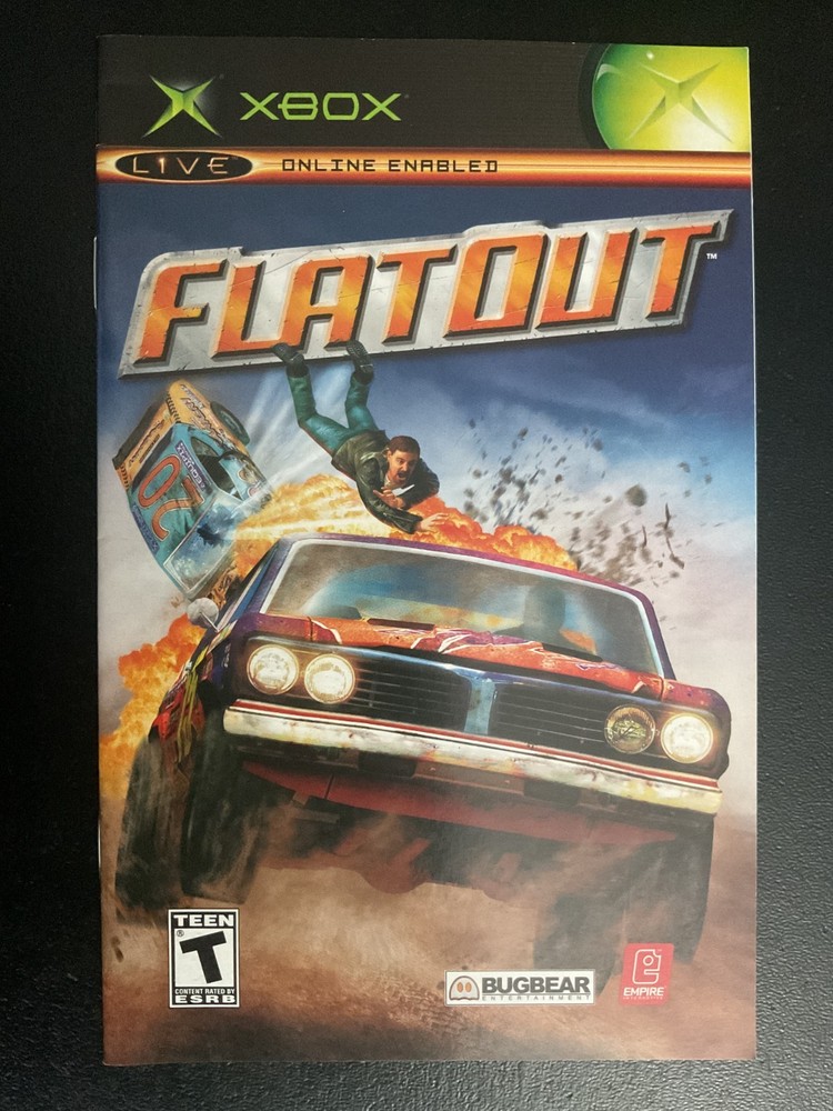 Flatout 1 Microsoft XBOX Instruction Manual Only
