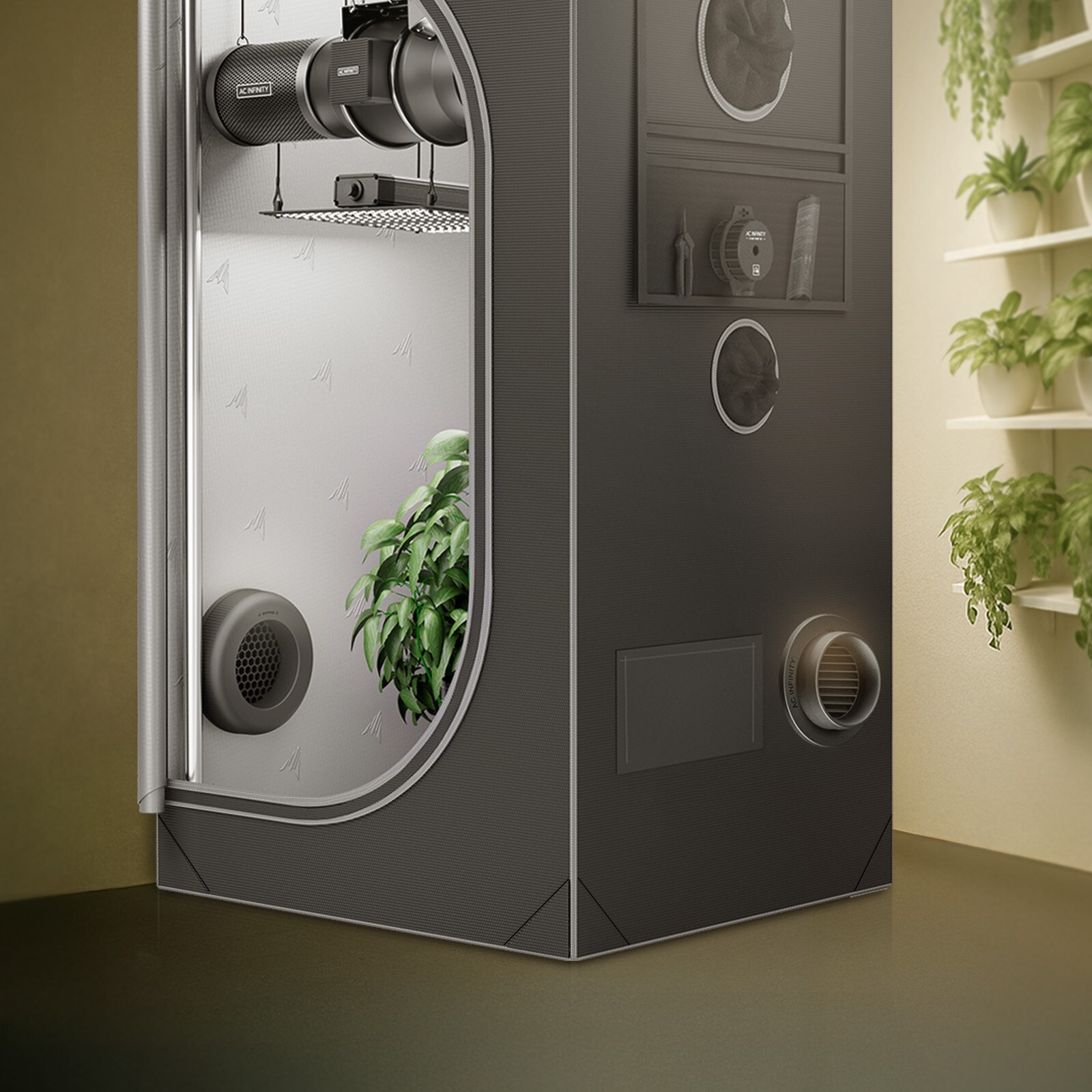 AC Infinity 6-Inch Grow Tent Duct Vent Attachment 2-Pack