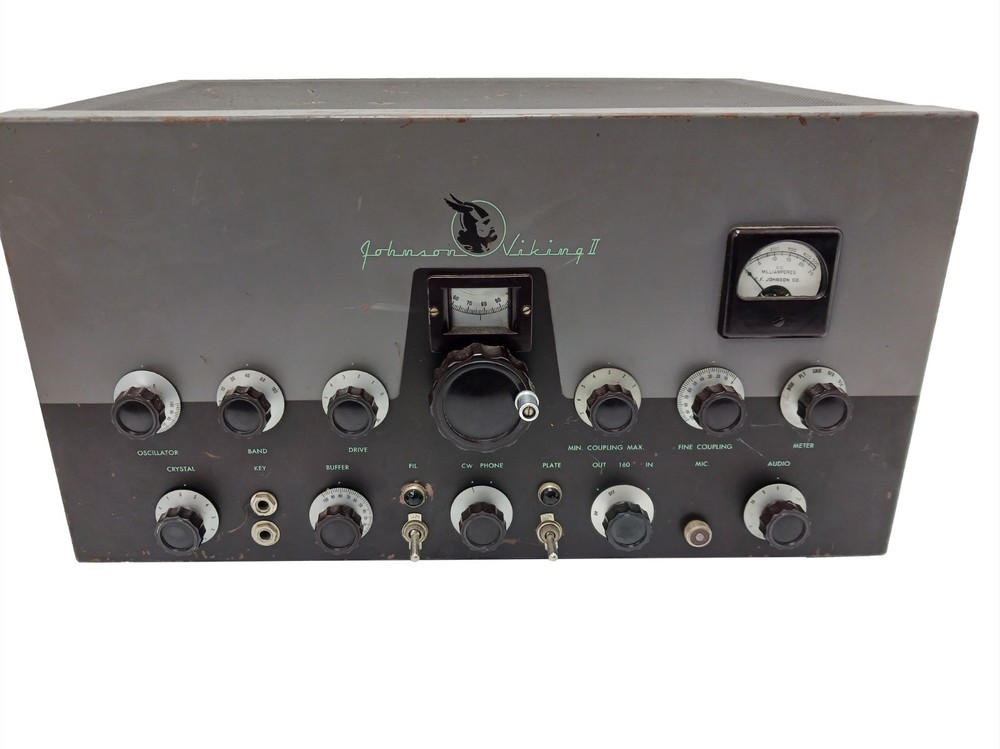 Vintage Johnson Viking II HF tube Transmitter Copper Plated Case