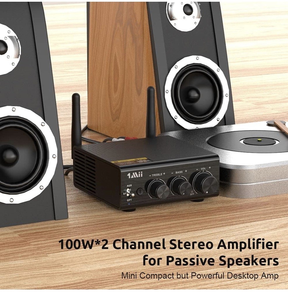 1Mii Bluetooth Digital Amplifier, Bluetooth 5.0 Stereo Audio Amplifier Receiver