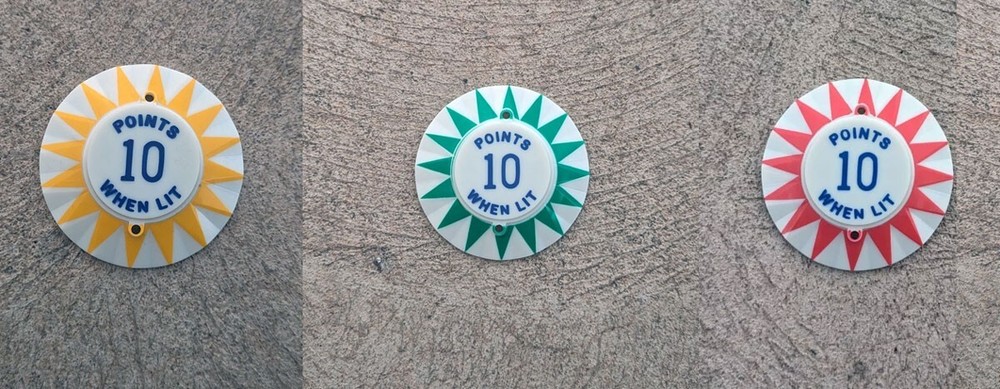 Williams Big Chief Pinball Machine Pop Bumper Cap Set