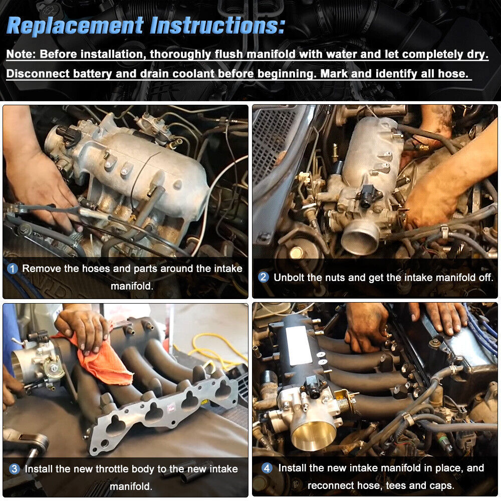 D15 D16 D Series Intake Manifold +70mm Throttle Body For Honda Civic CRX DEL SOL