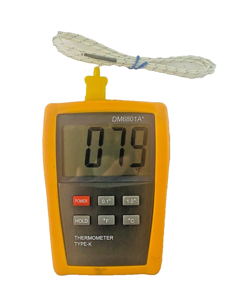 Digital K-Type Thermocouple Thermometer DM6801A w/ 5 Probes (3 diff. types)