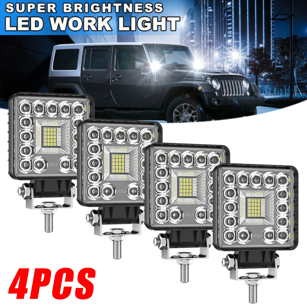 4" Square LED Work Light Work For Off-road vehicles/Trucks/Forklifts/ATVs