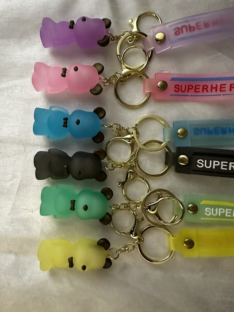 1 Piece Silicone Keychain. Various Assortments. Please Read Description.