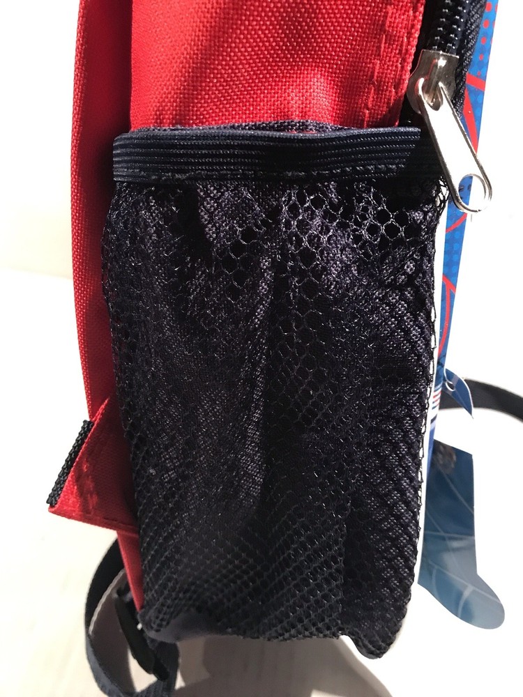 Spiderman Red/Blue Backpack Fast Forward NY Approx. 16"x12" NWT Marvel