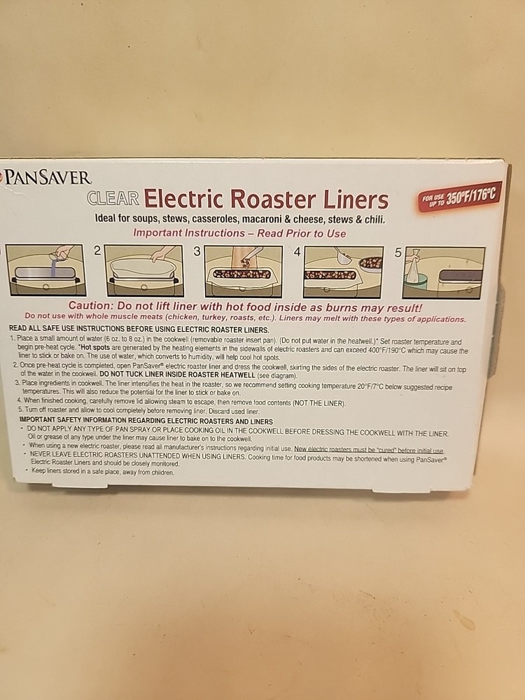 PanSaver Electric Roaster Liners, 1-pack (2 units). A4