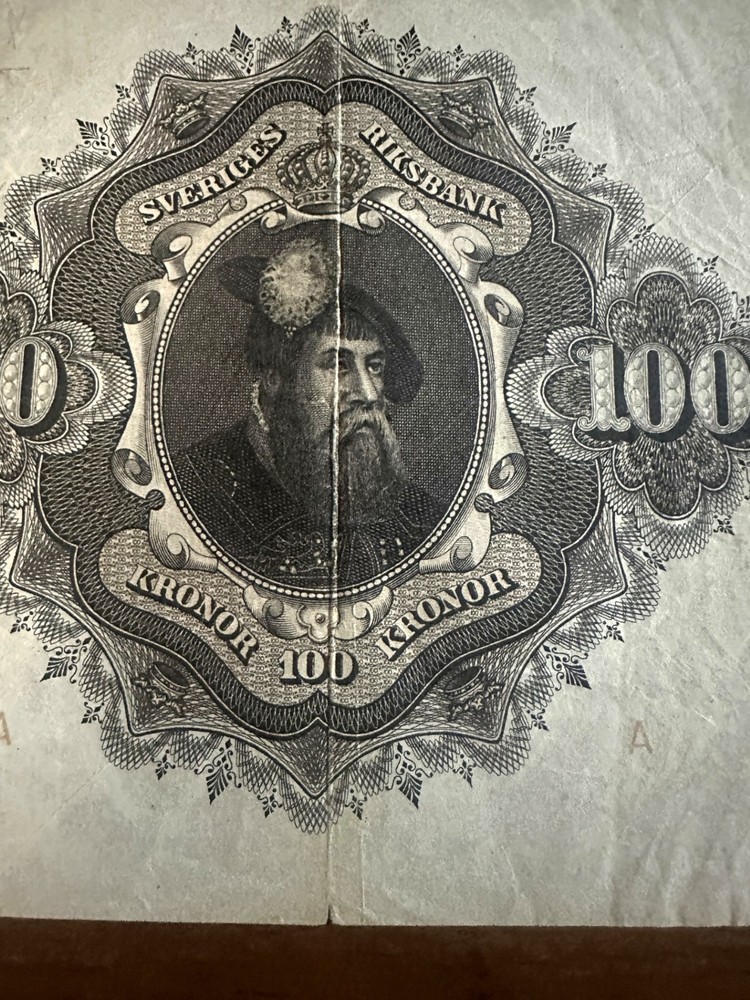 Sweden 100 Kronor ban note 1940