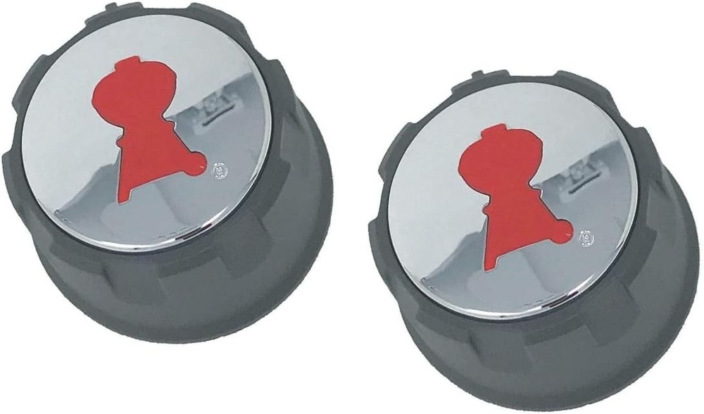 Weber Spirit 200 Replacment Gas Control Knobs 69892 Gray,Chrome,Grey,Red