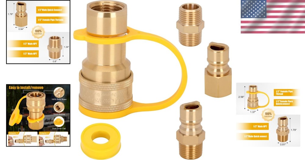 Brass Quick Connect Kit - 1/2" for Portable Generator