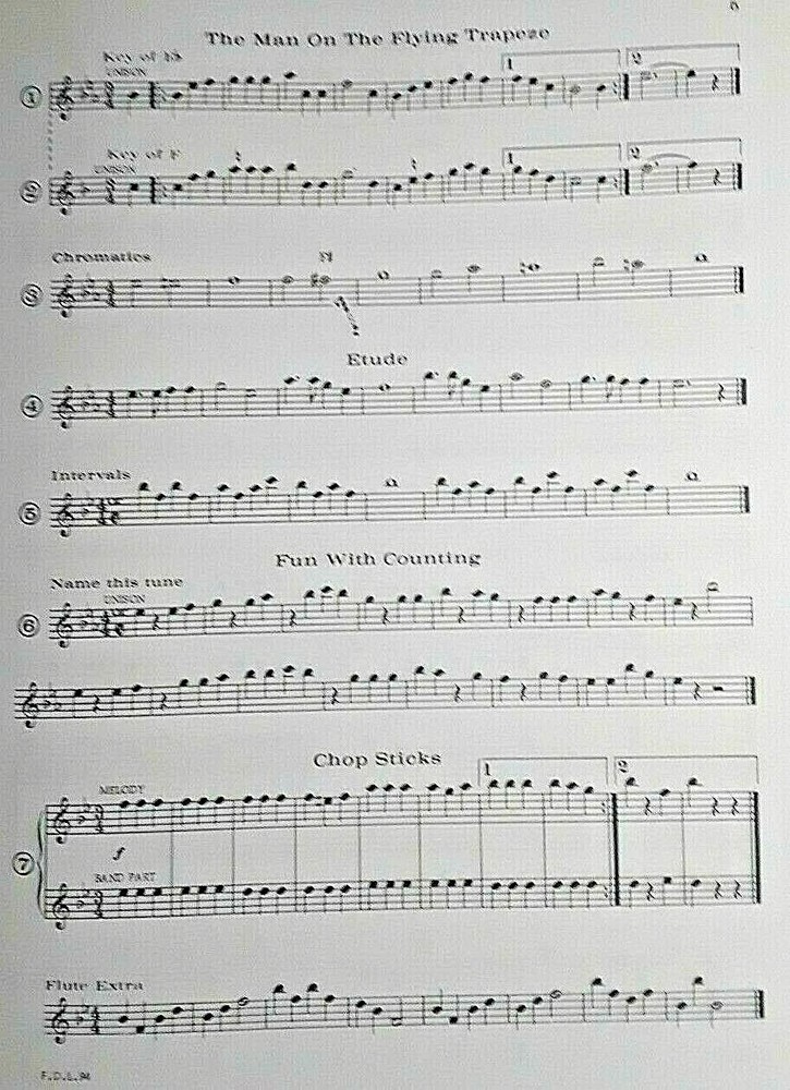 First Division Band Method, Part Two - For Flute, By Fred Weber