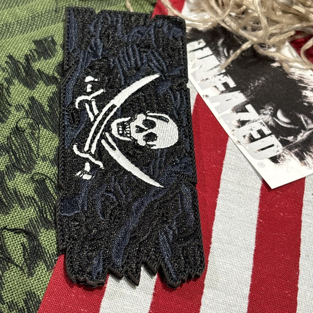 Pirate Flag Banner Size Tactical Hook Loop Patch High Quality ~2x5”