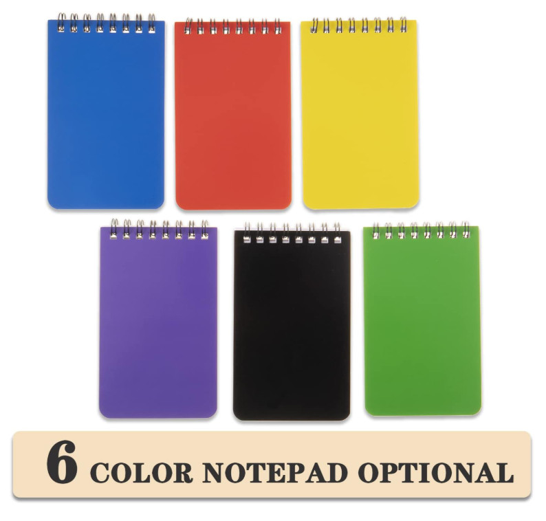 6 pack Pocket Notebook Small Notepad Pocket Notepad Small Spiral Notebooks 3X5''