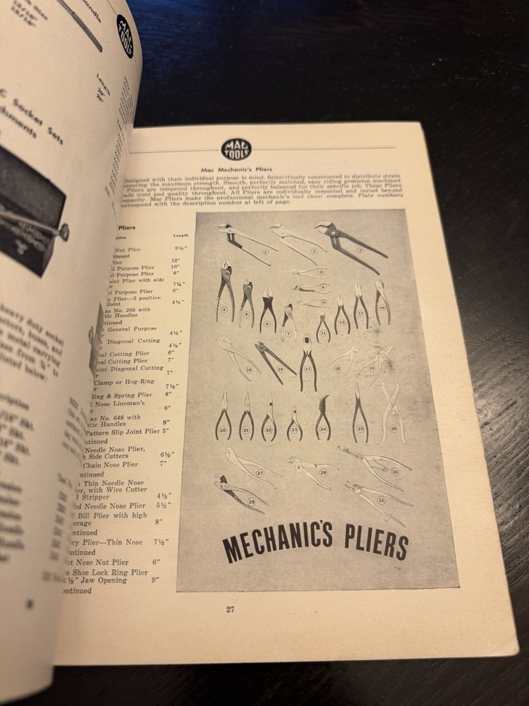 Vintage MAC Tools Catalog Number 53. 1953