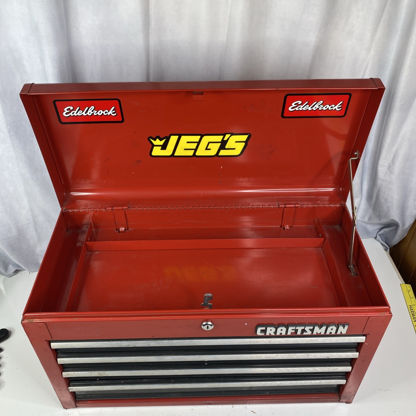Vintage Sears Craftsman 4 Drawer Tool Box Toolbox Lockable No keys 26"x15.5"x12