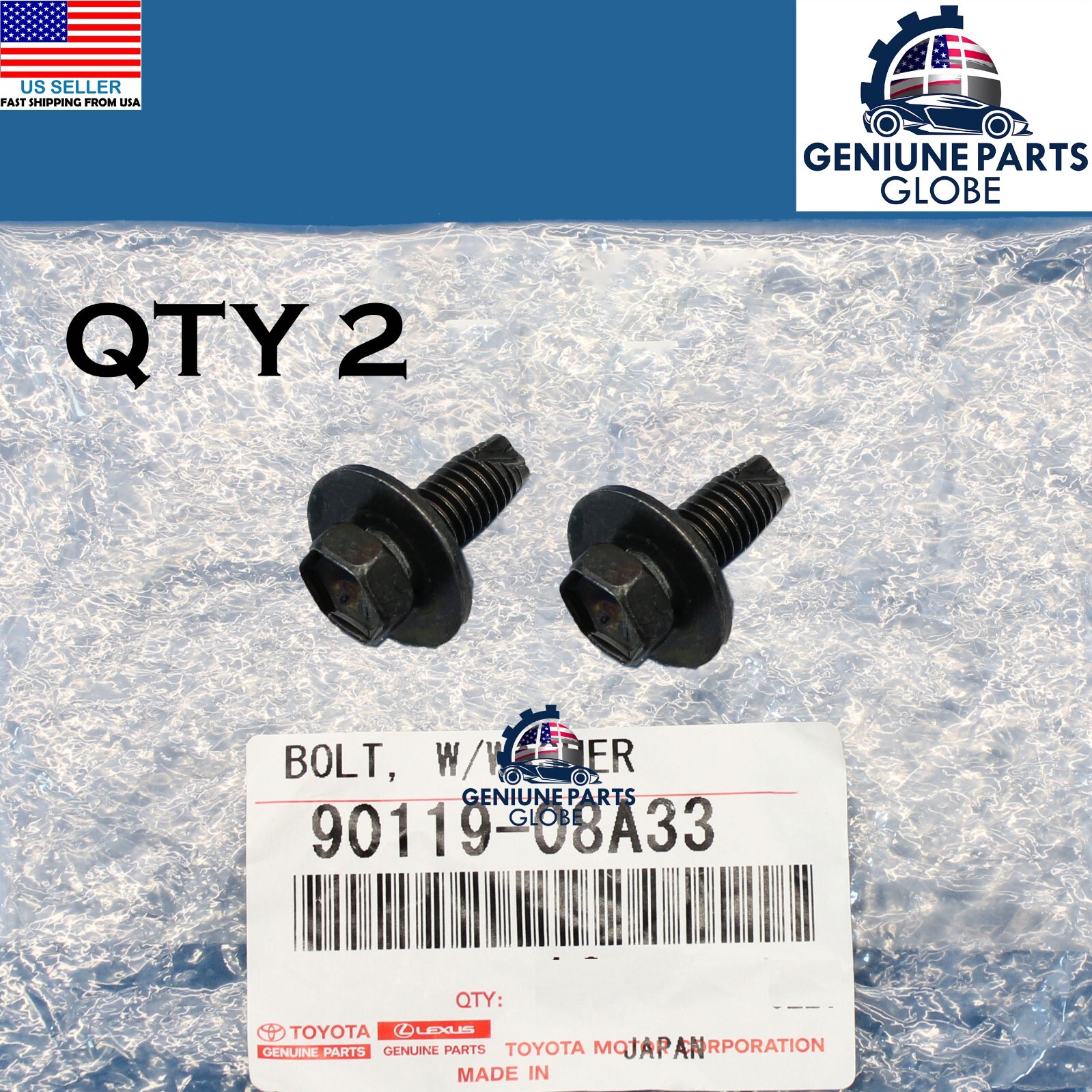 GENUINE TOYOTA FJ CRUISER TACOMA 4RUNNER GX460 SPLASH SKID UNDER COVER BOLT SET