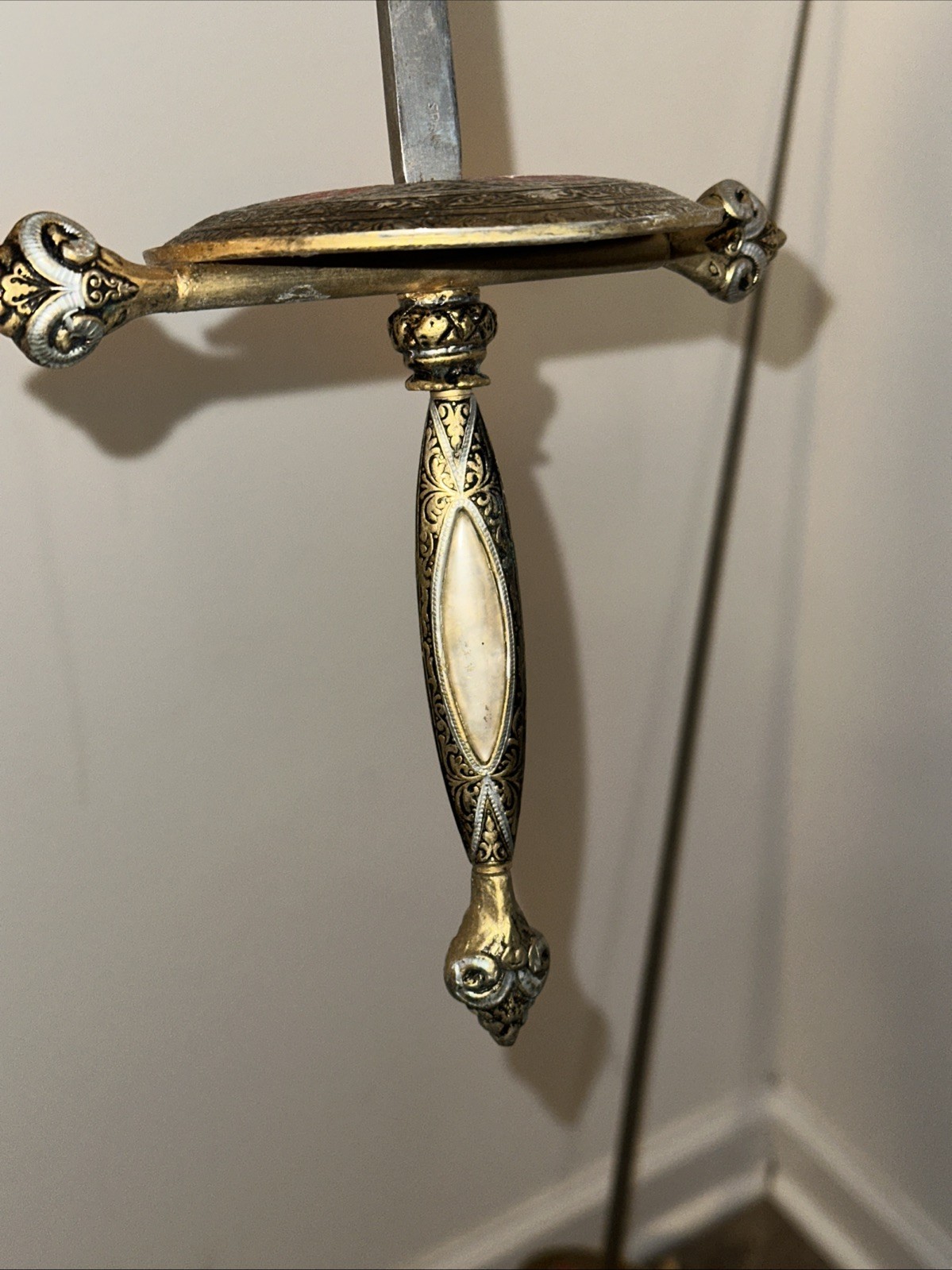 Antique Set of 2 Fencing Foil Swords Made in Spain - One Has Bent Base