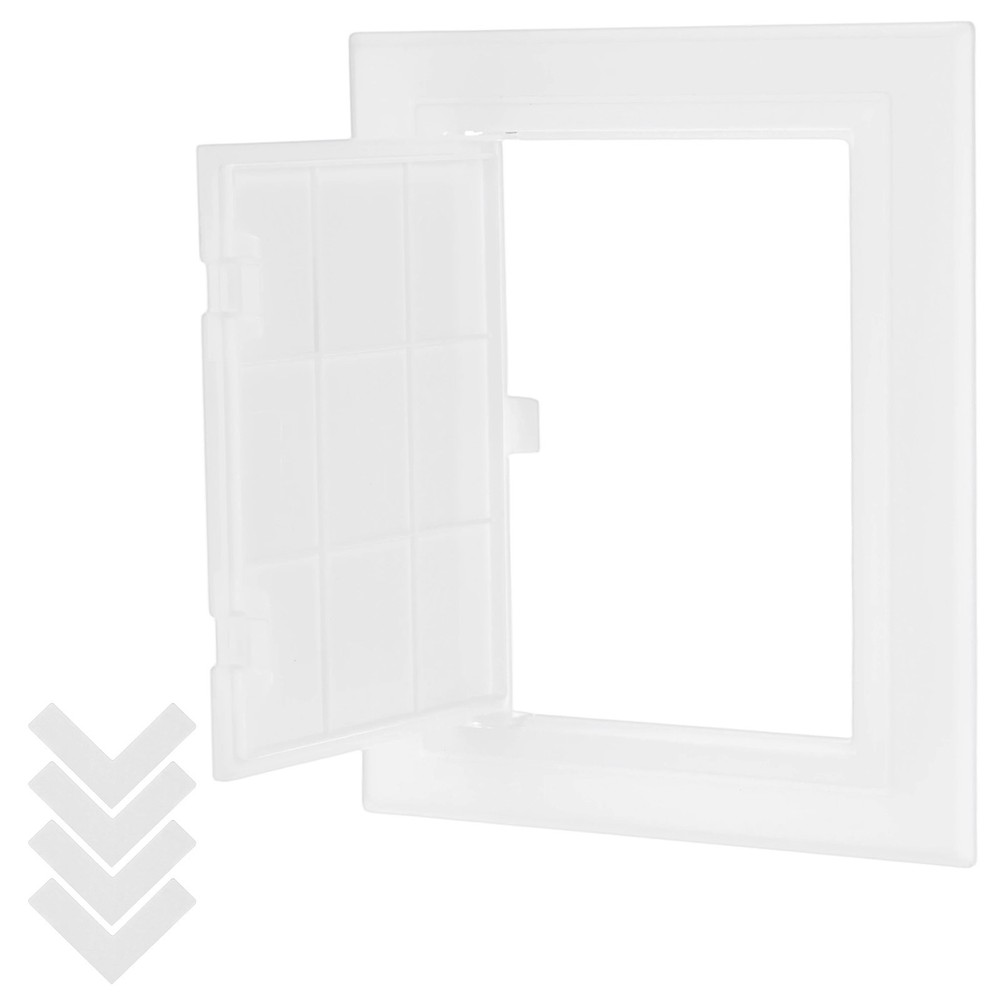 1-Pack Access Panel for Drywall, 4.5x6" Plastic Self Adhesive Covers [White]