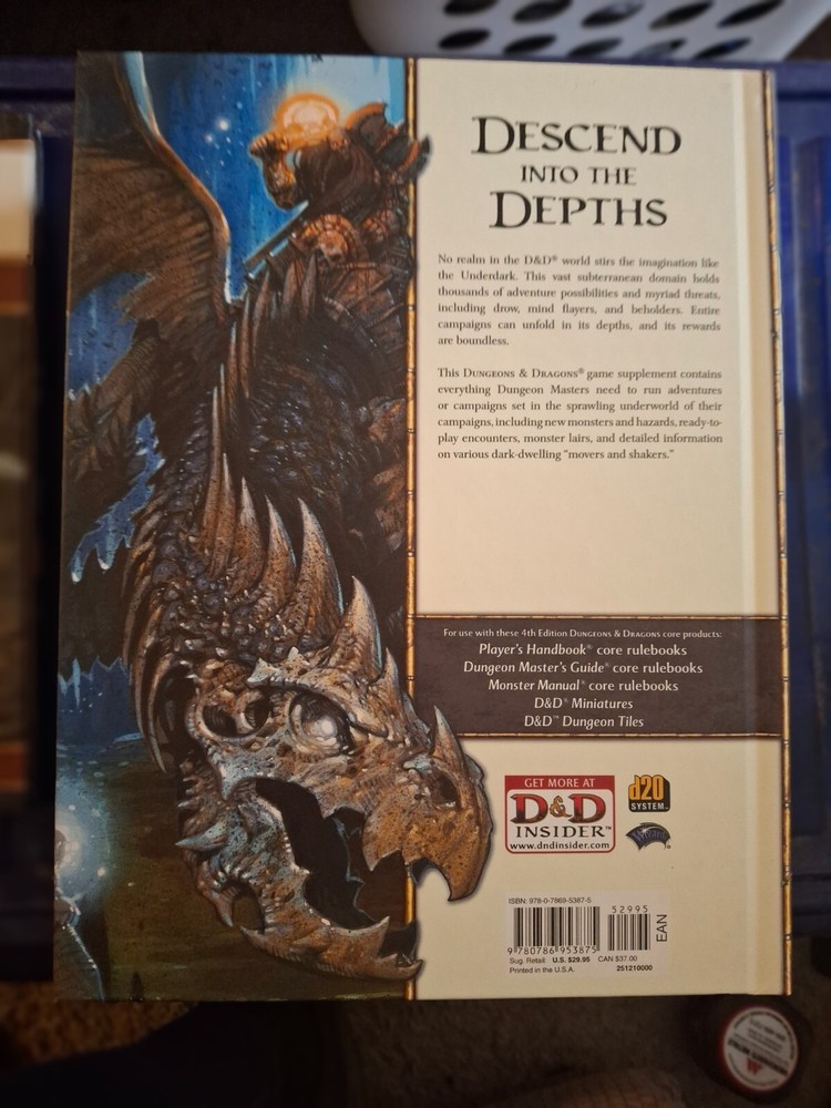 Underdark (Dungeons Dragons 4th Edition D&D Sourcebook 2010 WoTC)