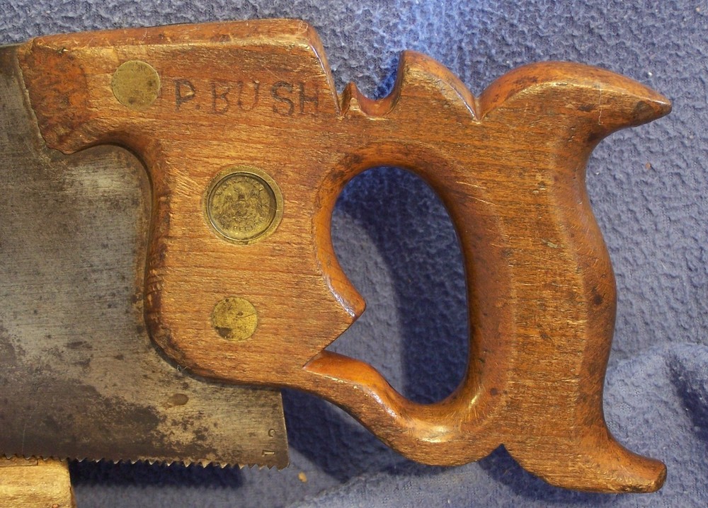 scarce BRINGHURST & Co Philada No 5 split nut 18 in panel saw