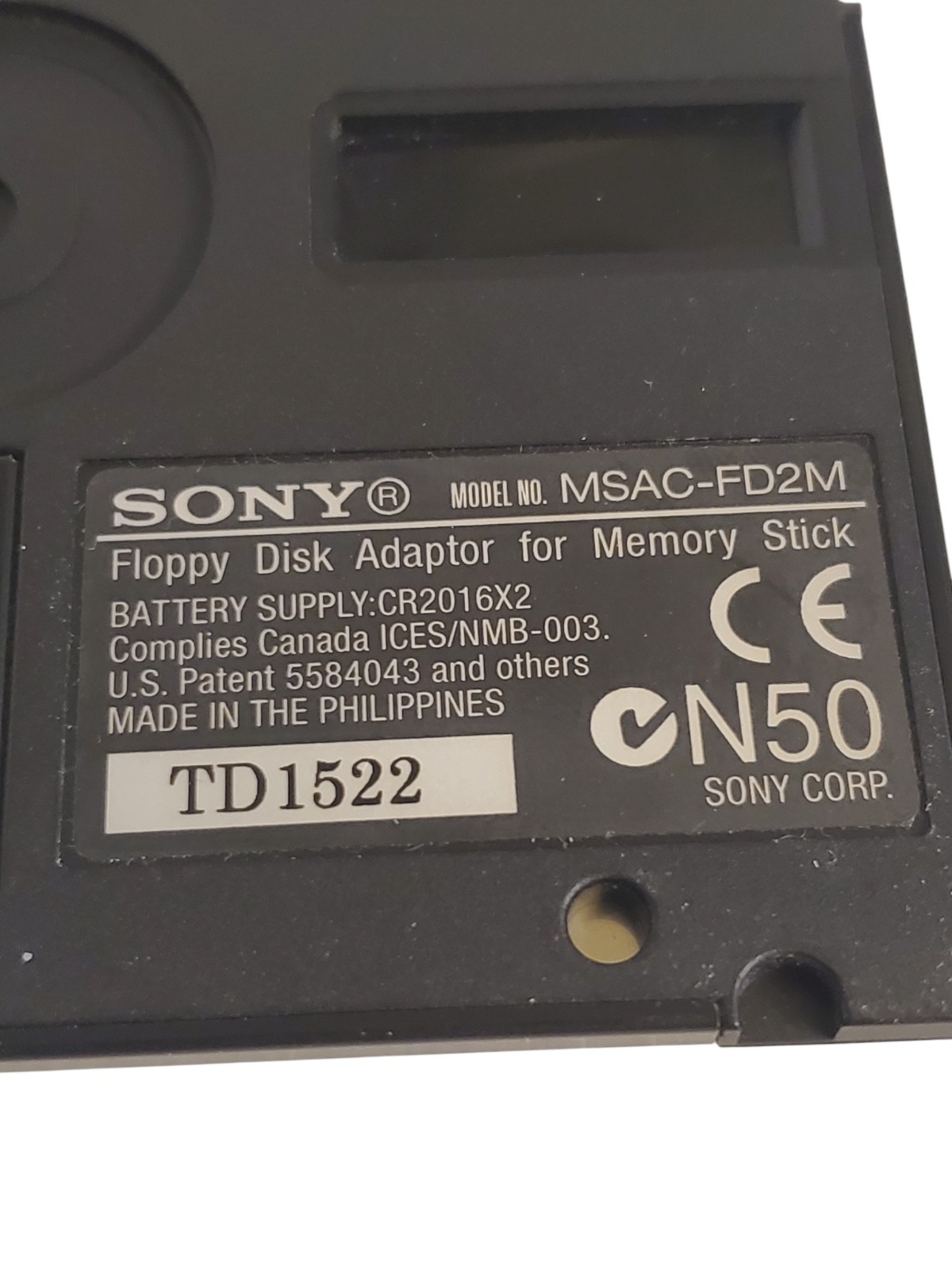 Sony MSAC-FD2M Floppy Disk Adapter for Memory Stick Mavica Flash UNTESTED