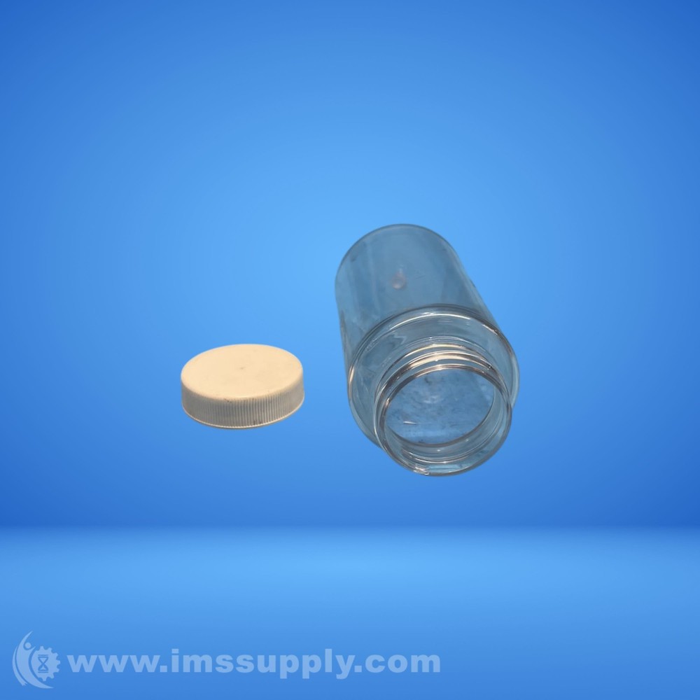 Plastic Sample Bottle w/ Screw Lid 4" x 4" x 2" USIP