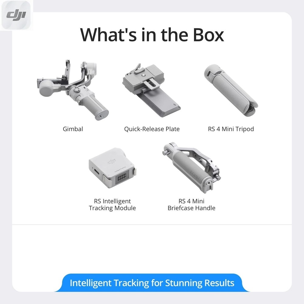 DJI RS4 Mini Combo, Gimbal Stabilizer for Camera, Intelligent Tracking