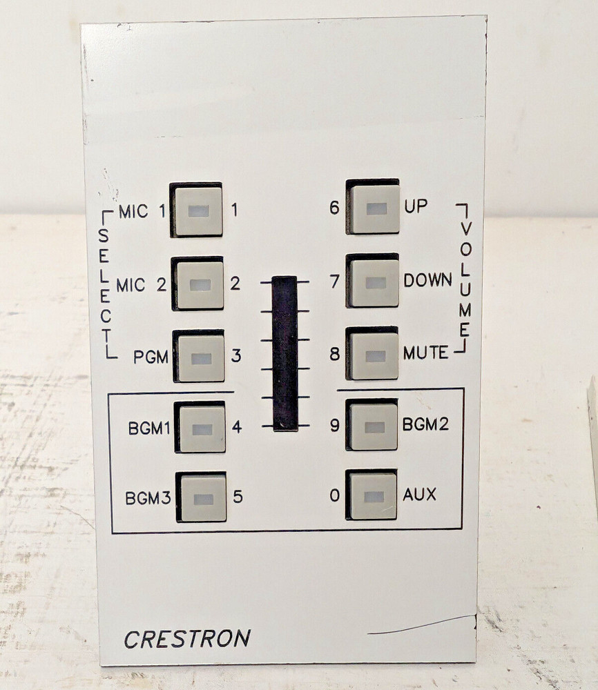 Crestron CNWMBG-10A ~ Wall Mount Control Panel, 10 Buttons, LED Bargraph